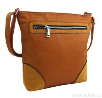 Stedn velk hndo-okrov crossbody dmsk kabelka NH8123