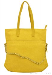 LOOKAT Žlutá velká dámská kabelka přes rameno