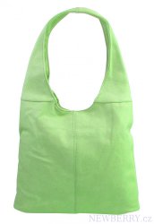 Dámská shopper kabelka přes rameno světle zelená