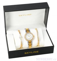 SKYLINE dámská dárková sada zlaté hodinky s náramky MP0002