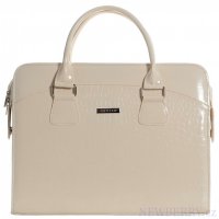 Dámská elegantní taška na notebook béžový lak ST01 15.6" GROSSO