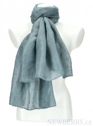 Dámský letní jednobarevný šátek / šála 180x90 cm modrá