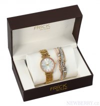 SKYLINE dámská dárková sada zlaté hodinky s náramkem R2018