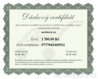 Elektronick drkov poukaz NewBerry.cz na nkup zbo v hodnot 1500 K