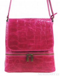 Koen dmsk crossbody kabelka v kroko designu fuchsiov rov