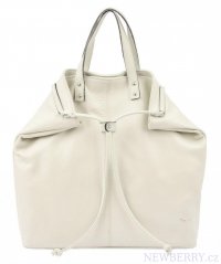 Pierre Cardin Kožená velká dámská kabelka do ruky / batoh béžová