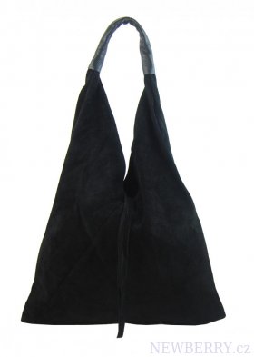 Kožená velká dámská kabelka Alma černá