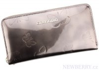 Gregorio luxusní velká šedá dámská kožená peněženka v dárkové krabičce