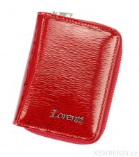 Lorenti Kožená červená malá dámská peněženka RFID