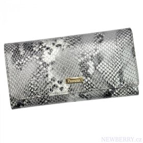 PATRIZIA PIU luxusní šedá dámská kožená peněženka RFID v dárkové krabičce