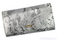 PATRIZIA PIU luxusní šedá dámská kožená peněženka RFID v dárkové krabičce