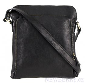 Koen kvalitn pnska crossbody taka NICO 24x27x8 cm ierna