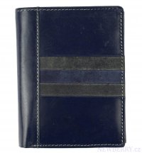 Kožená pánská peněženka modrá WILD