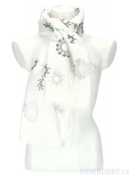 Dámský letní šátek 186x68 cm bílá