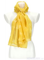 Dámský letní šátek v námořním stylu 175x71 cm žlutá
