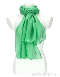 Dámský letní jednobarevný šátek 180x90 cm zelená