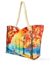 Velká plážová taška v malovaném designu multicolor HB003