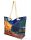 Velká plážová taška v malovaném designu modrá HB005
