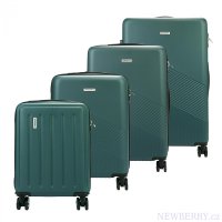 GREGORIO Sada 4 cestovních kufrů 77cm 67cm 56cm 52cm zelená ABS